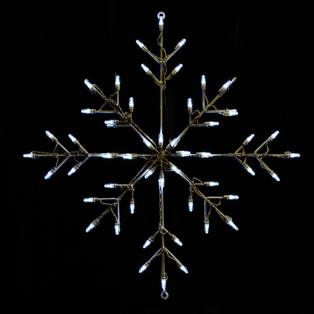 Classic Branch Snowflake LED Display - White (30")