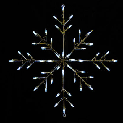 Classic Branch Snowflake LED Display - White (30")
