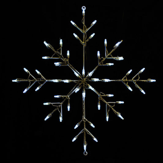 Classic Branch Snowflake LED Display - White (30")