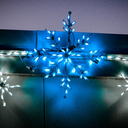Snowflake LED Display - Ice Blue (24")