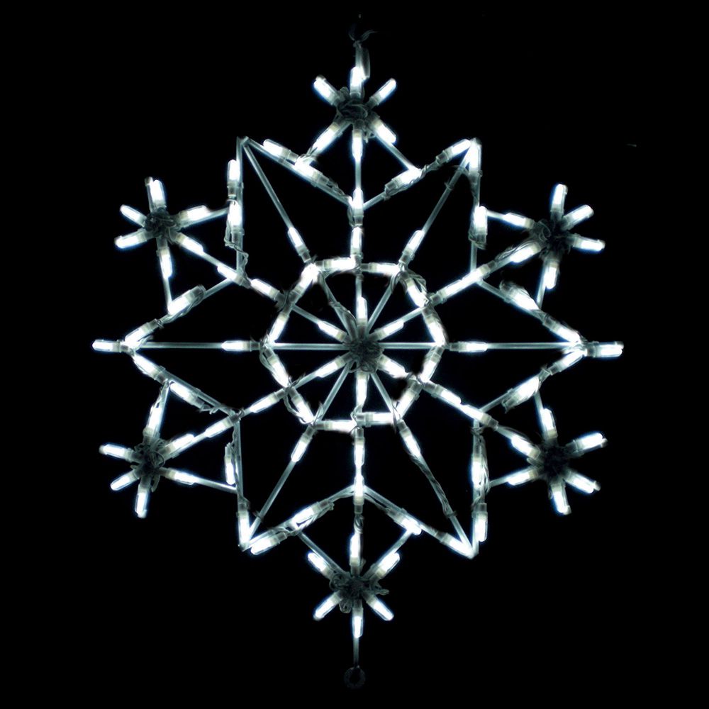 Crystal Snowflake LED Display - White (30")