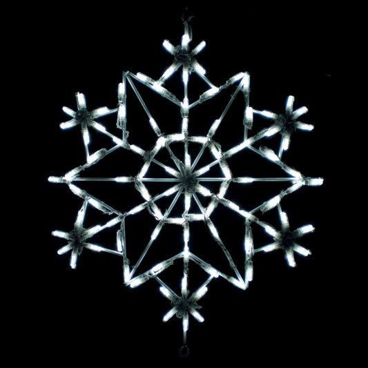Crystal Snowflake LED Display - White (30")