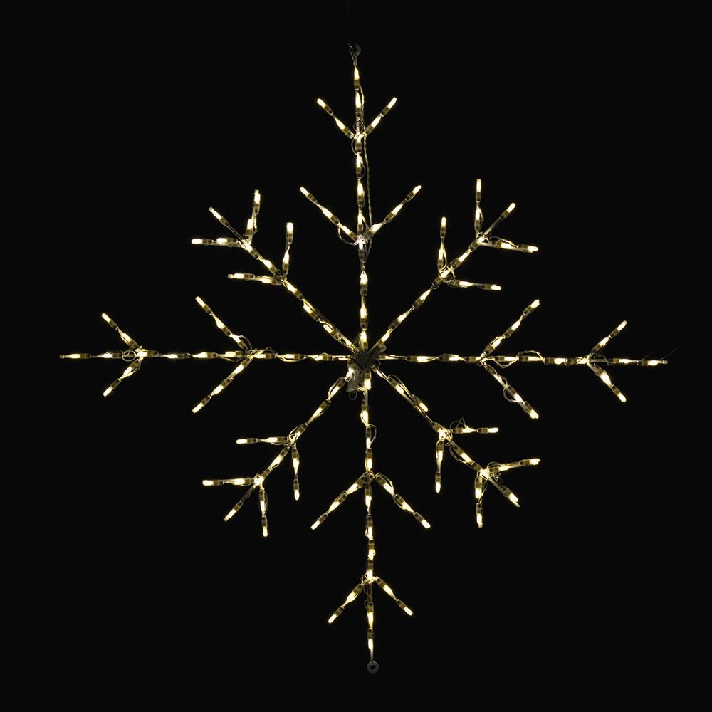 Snowflake LED Display - Warm White (36")