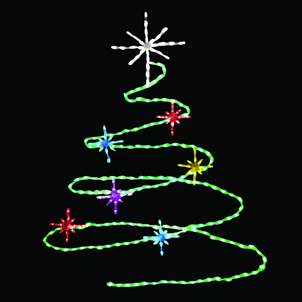 Spiral Classic Christmas Tree LED Display (54")
