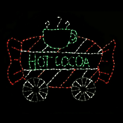 Hot Cocoa Train Car Animated LED Display