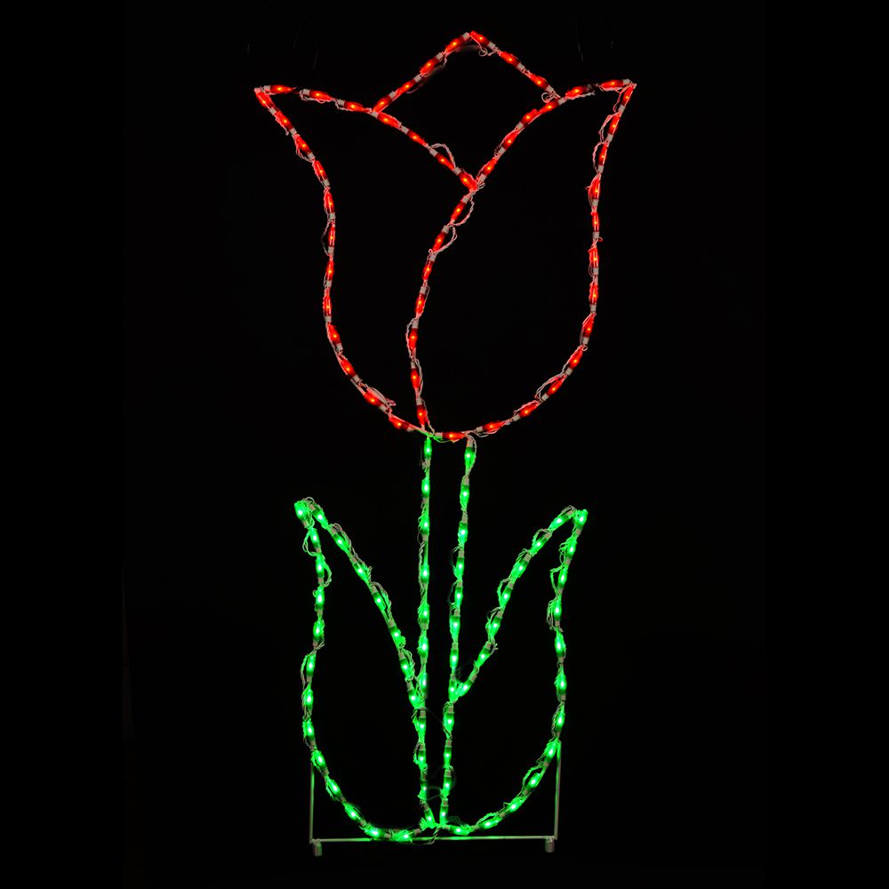 Tulip Flower LED Display - Red (53")