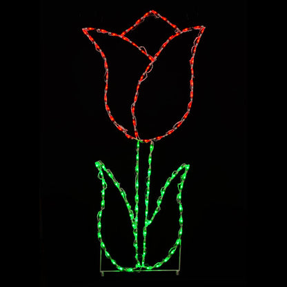 Tulip Flower LED Display - Red (53")