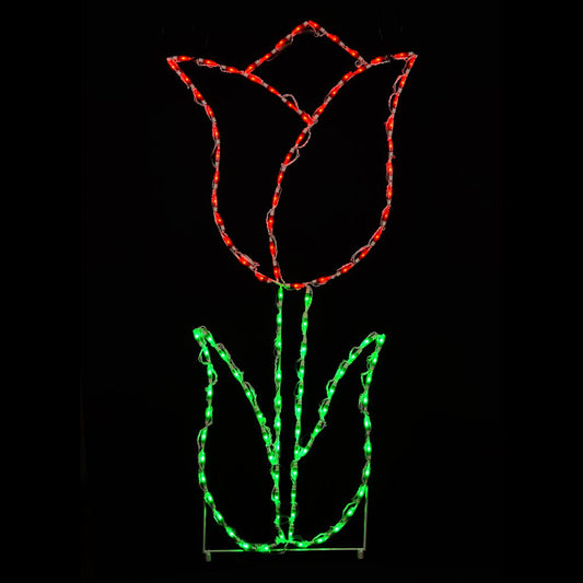 Tulip Flower LED Display - Red (53")