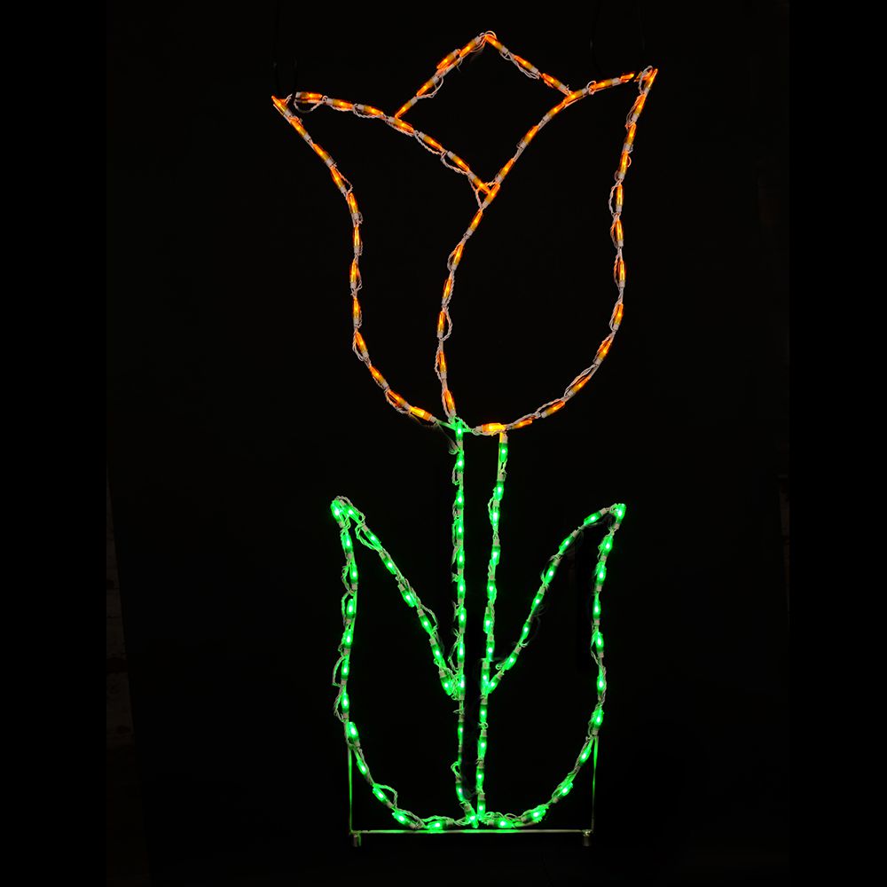 Tulip Flower LED Display - Yellow (53")