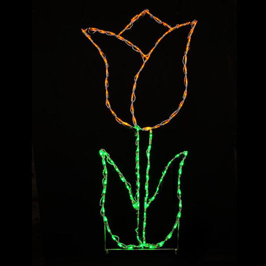 Tulip Flower LED Display - Yellow (53")