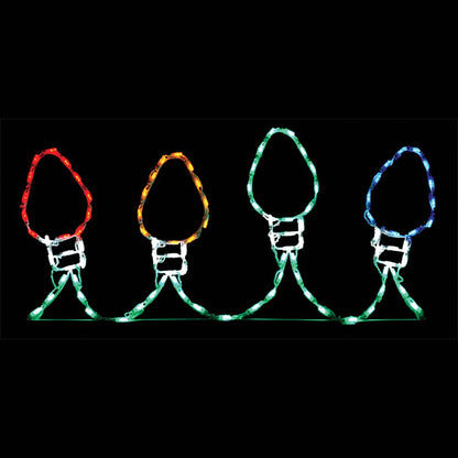 Set of 4 Giant Christmas Bulbs LED Display (48" x 32")