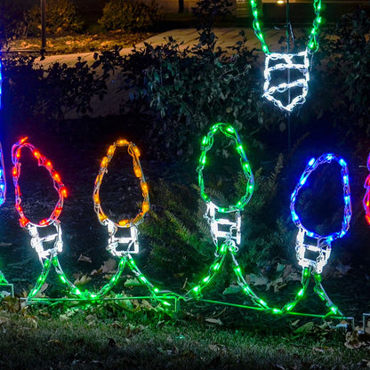 Set of 4 Giant Christmas Bulbs LED Display (48" x 32")