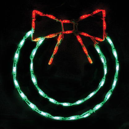 LED 22" Wreath with Bow