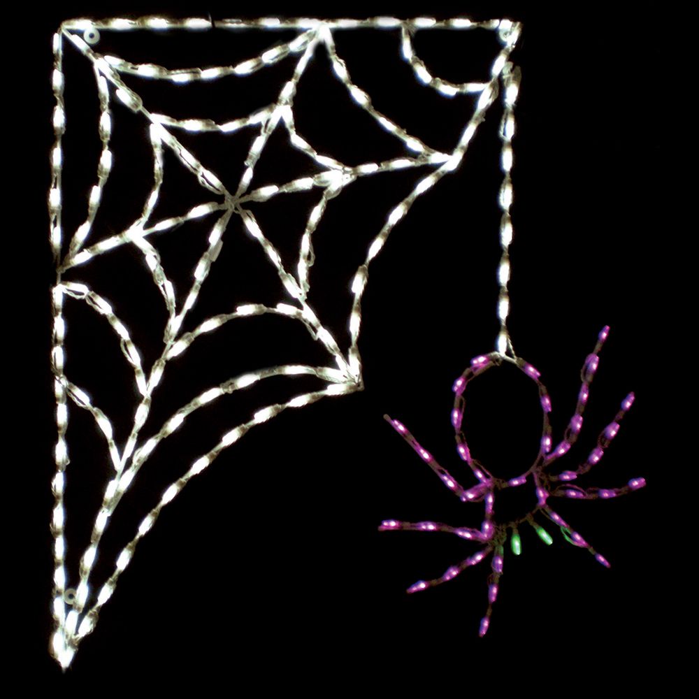 Spider with Web Halloween LED Display (43")