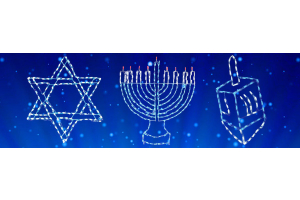 Hanukkah Outdoor Decorations in Iowa 