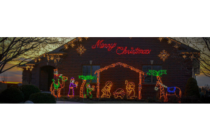 Manger Scene Holiday Lighting Displays In Nebraska 