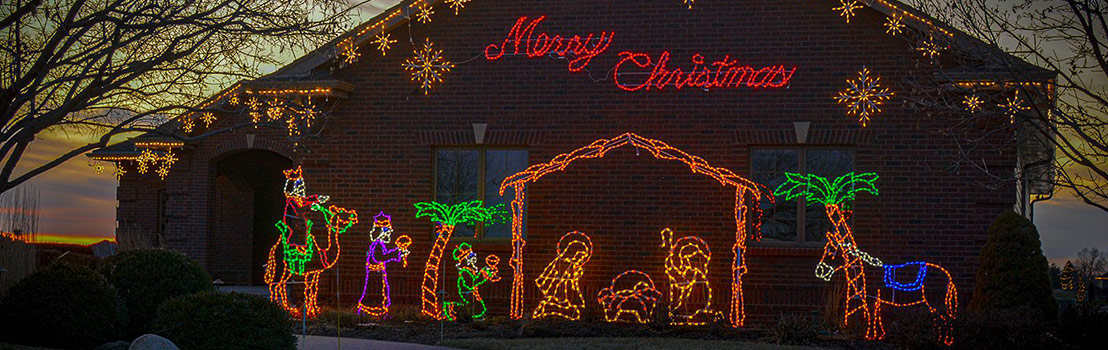 Manger Scene Christmas Light Displays in Omaha, NE