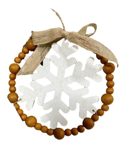 Snowflake Bead Ornament - Set of 3