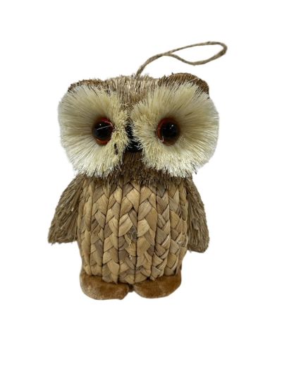 Natural Braided Owl Ornament