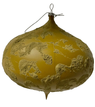 Mustard Gold Textured Large Onion Ornament