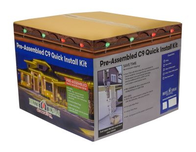Pre-Assembled C9 Quick Install Kit with Red and Green C9 Bulbs (Alternating every 2 Bulbs)