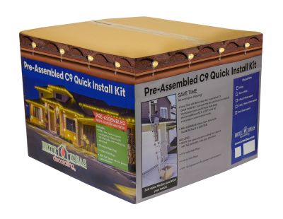 Pre-Assembled C9 Quick Install Kit with Warm White C9 Bulbs