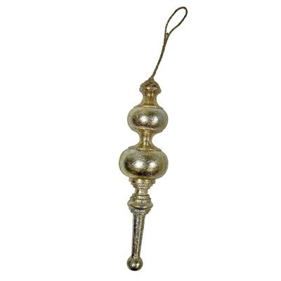 Bundle of 7: Wood Finial with 2 Spheres Ornaments