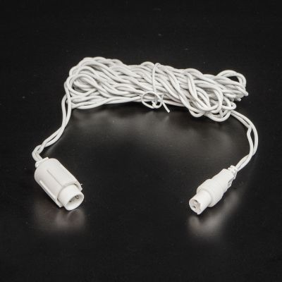 2 Pin White 12' Jumper Cord