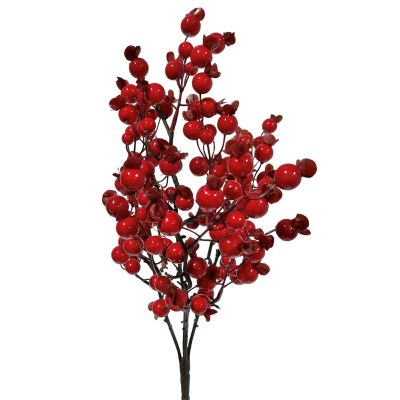 Bundle of 3: Red Berry Cluster Stems