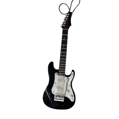 Black S-Type Electric Guitar Ornament