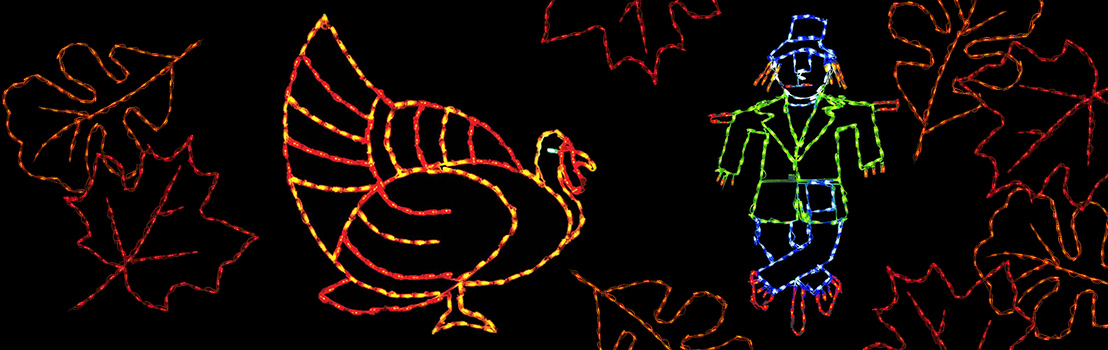 Outdoor Lighted Thanksgiving Decorations in Nebraska